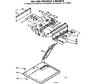 Sears 11077460200 top and console assembly diagram