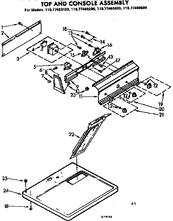 Top and console assembly