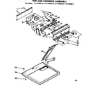 Sears 11077460410 top and console assembly diagram