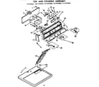 Sears 11077470400 top & console assembly diagram