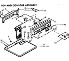 Sears 11077476400 top and console assembly diagram