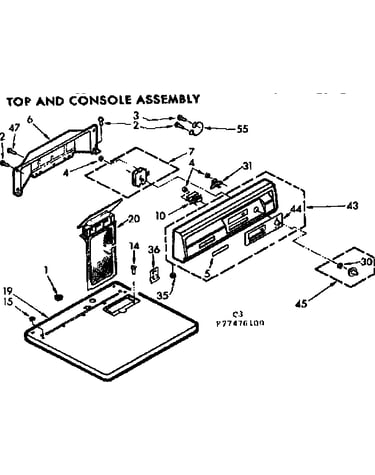 Top and console assembly