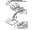 Sears 11077483810 top and console parts diagram