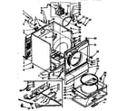 Kenmore 11077490600 cabinet assembly diagram