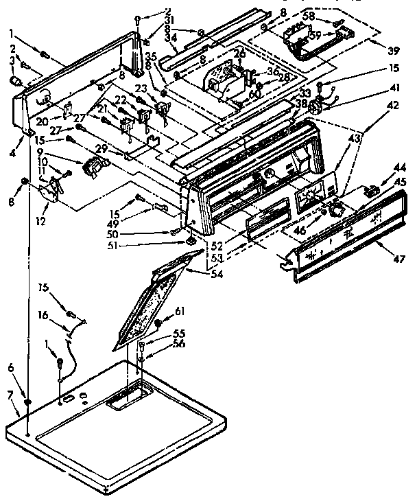 Top and console assembly