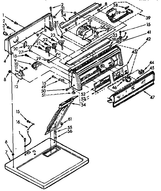 Top and console assembly