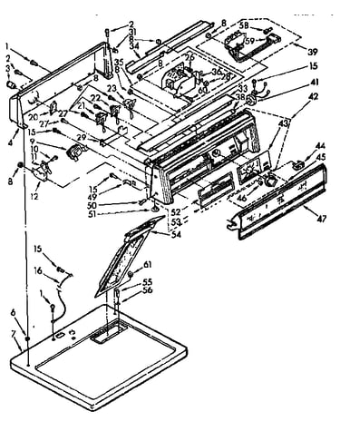 Top and console assembly
