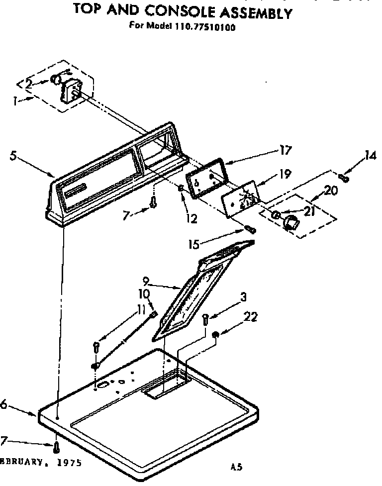 Top and console assembly