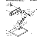 Sears 11077510110 top and console assembly diagram