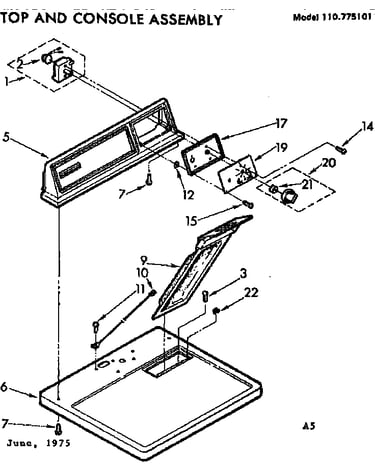 Top and console assembly