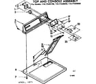 Sears 11077520100 top and console assembly diagram
