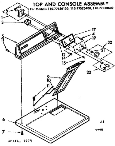 Top and console assembly