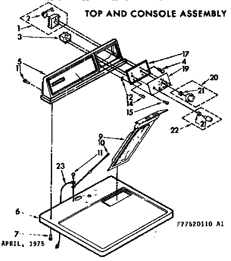 Top and console assembly