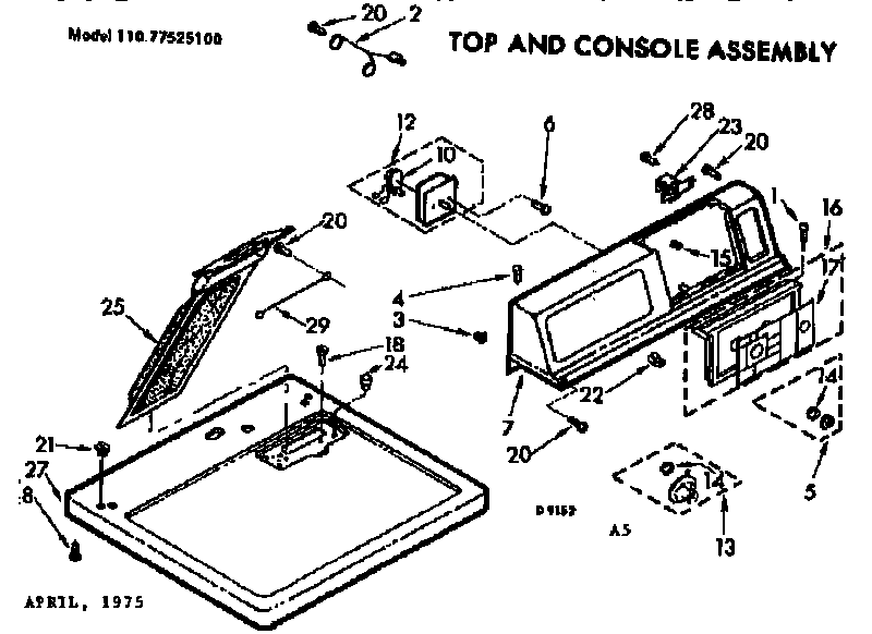 Top and console assembly