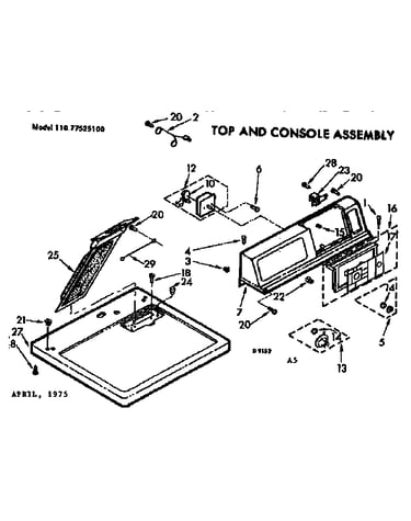 Top and console assembly