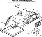 Sears 11077562100 top and console asm diagram