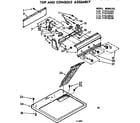 Sears 11077570100 top and console assembly diagram