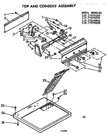 Top and console assembly