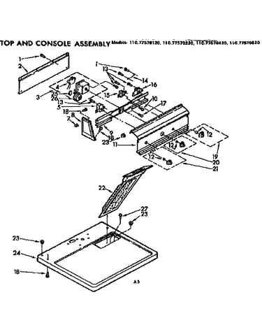 Top and console assembly