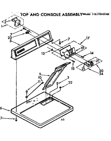 Top and console assembly