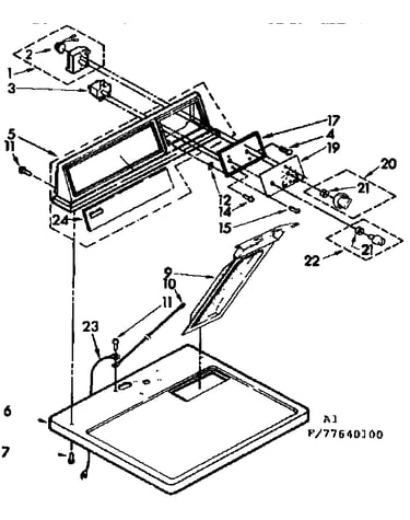 Top and console assembly