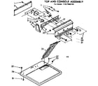 Sears 11077655100 top and console assembly diagram