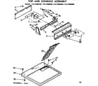 Sears 11077660600 top and console assembly diagram