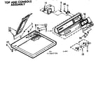 Sears 11077667100 top and console assembly diagram