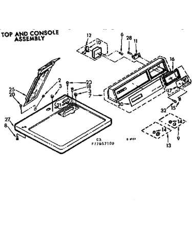 Top and console assembly