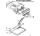 Sears 11077671600 top and console assembly diagram