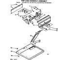 Sears 11077671610 top and console assembly diagram