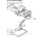 Sears 11077673100 top and console assembly diagram
