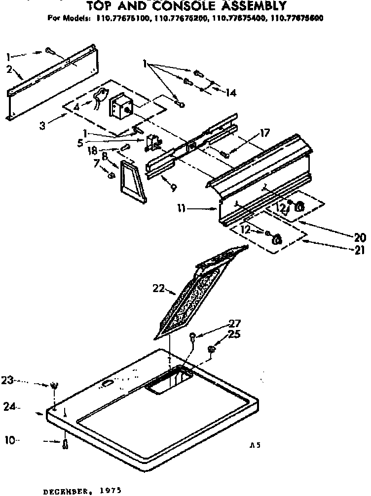 Top and console assembly