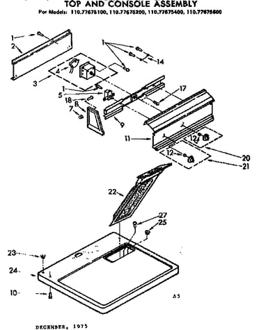Top and console assembly