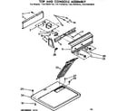 Sears 11077675610 top and console assembly diagram