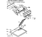 Sears 11077677400 top and console assembly diagram