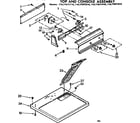 Kenmore 11077677110 top and console assembly diagram