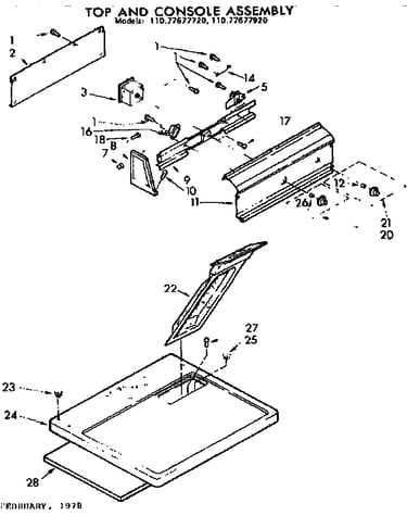 Top and console assembly