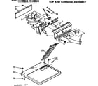 Sears 11077680410 top and console assembly diagram
