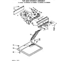 Sears 11077690400 top and console assembly diagram