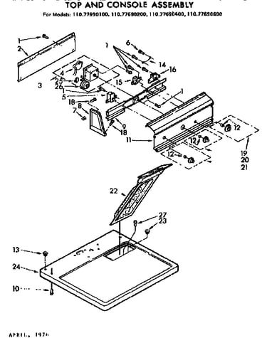 Top and console assembly