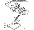 Sears 11077691400 top and console assembly diagram
