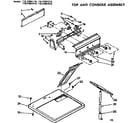 Sears 11077691610 top and console assembly diagram