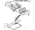 Sears 11077692100 top and console assembly diagram