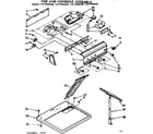 Sears 11077693400 top & console assembly diagram