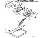 Sears 11077774200 top and console assembly diagram