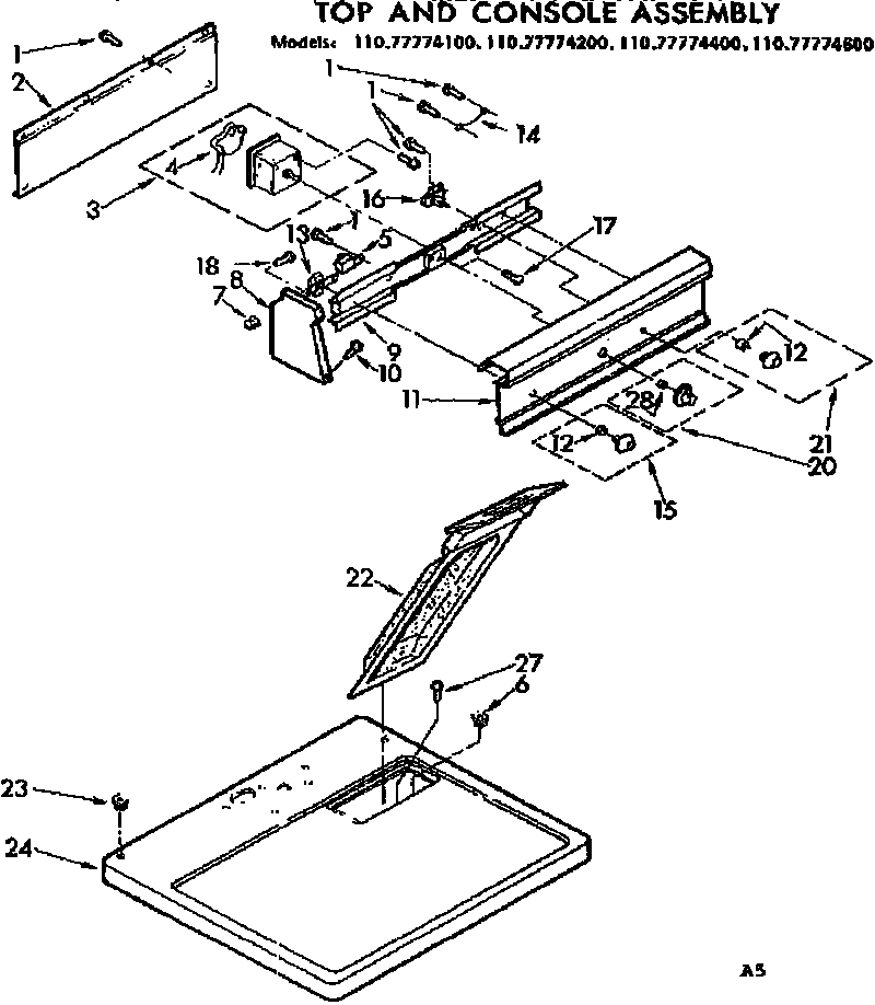 TOP AND CONSOLE ASSEMBLY