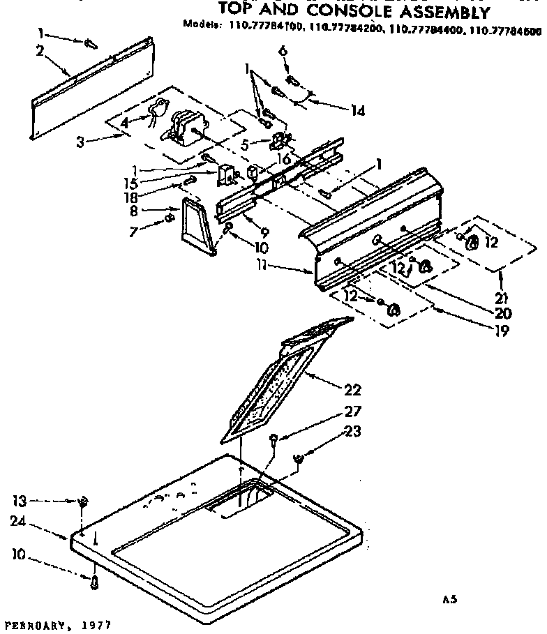 Top and console assembly