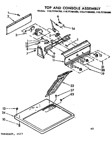 Top and console assembly
