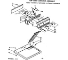 Sears 11077784210 top and console assembly diagram